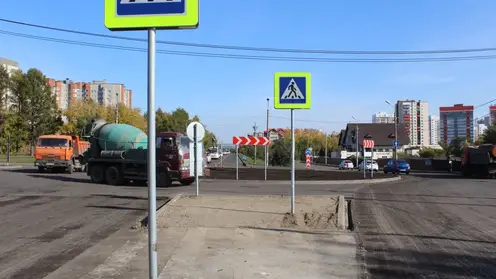 В Красноярске новая кольцевая развязка появилась в Ветлужанке