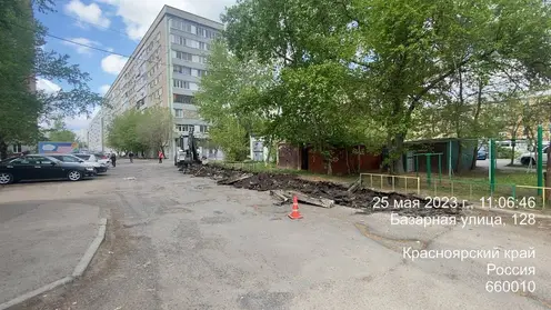 В Красноярске стартовал ремонт на ул. Базарная